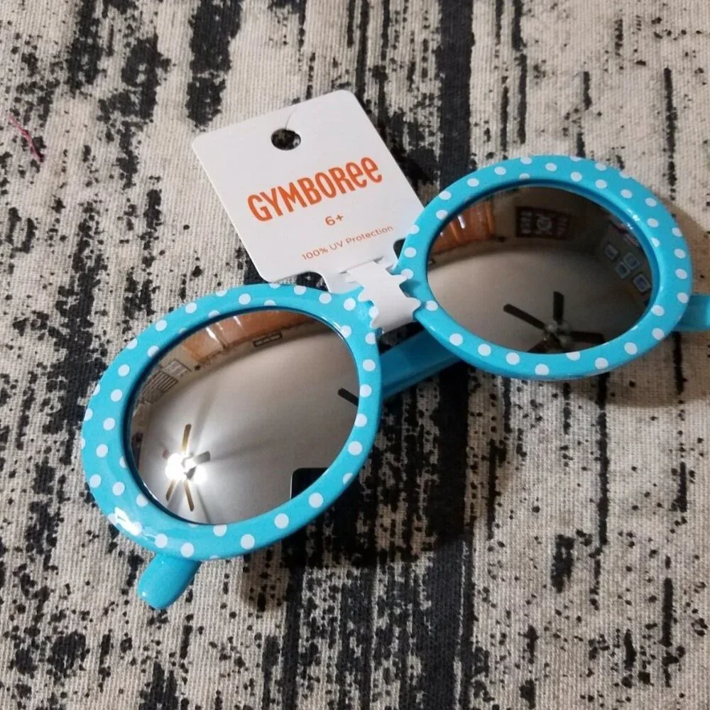 Gymboree Girls Polka Dot Fish Sunglasses Splish-Splash SIZE 6+ NWT